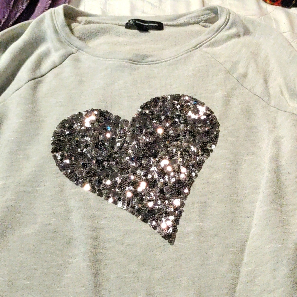 Grey sequin top